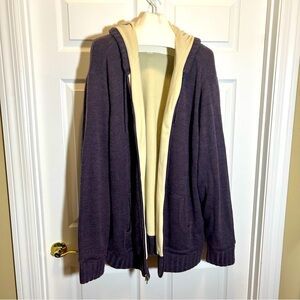 Liberty Blues Tall Purple Hooded Sweater Jacket